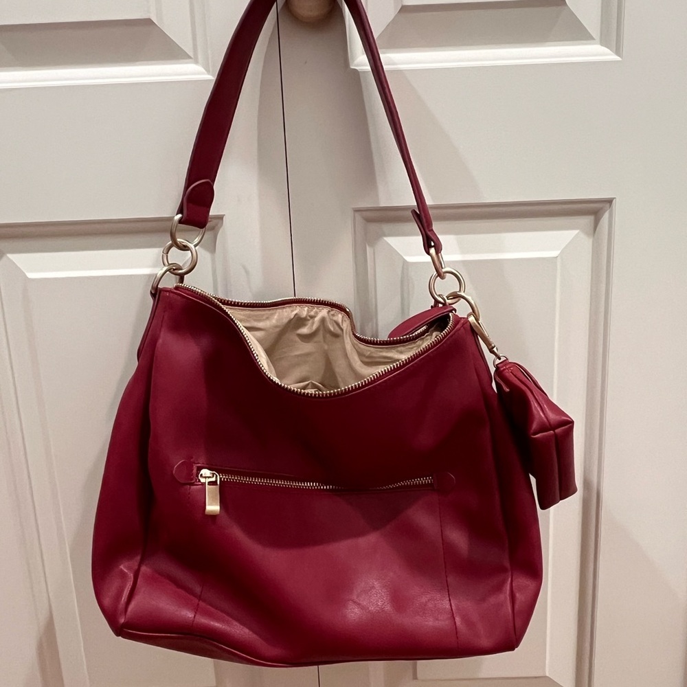 Red shoulder crossbody bag